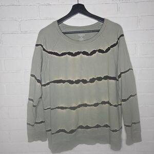 Torrid Active Green & Black Tie Dye Pullover Sweatshirt